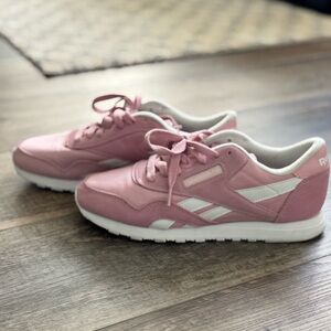 Reebok Pink and White Athletic Shoes